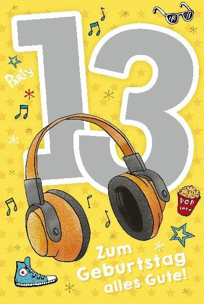 Depesche Geburtstagskarte 13.Geburtstag Mit Musik 3 Depesche Geburtstagskarte 13.Geburtstag Mit Musik