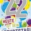Depesche Geburtstagskarte 22.Geburtstag Mit Musik -Geschenkladen 5698 22 640x640