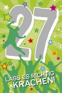 Depesche Geburtstagskarte 27.Geburtstag Mit Musik