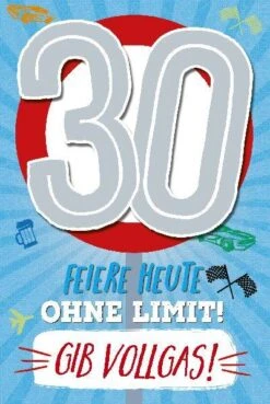 Depesche Geburtstagskarte 30.Geburtstag Mit Musik (Blau)