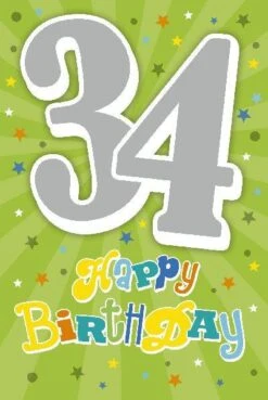 Depesche Geburtstagskarte 34.Geburtstag Mit Musik