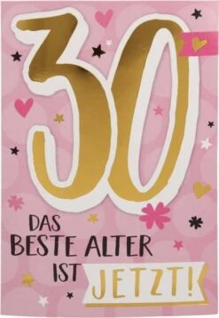 Depesche Geburtstagskarte 30.Geburtstag Mit Musik (Pink)