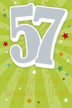 Depesche Geburtstagskarte 57.Geburtstag Mit Musik