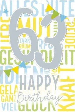 Depesche Geburtstagskarte 63.Geburtstag Mit Musik