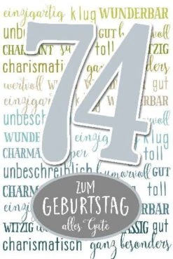 Depesche Geburtstagskarte 74.Geburtstag Mit Musik