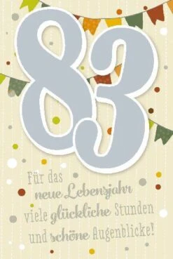 Depesche Geburtstagskarte 83.Geburtstag Mit Musik
