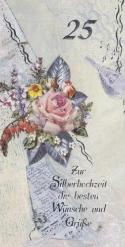 Glückwunschkarte Zur Silberhochzeit