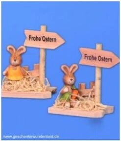Osterhase Mit Holzschild