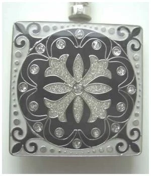 Handtaschenhalter Quardrat Schwarz / Silber 3 Handtaschenhalter Quardrat Schwarz / Silber