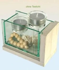 Out Of The Blue Teelichthalter Im Glaseinsatz