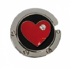 Out Of The Blue Handtaschenhalter Rund Herz Rot