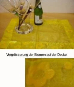 Organza Mitteldecke - Farbe: Gelb