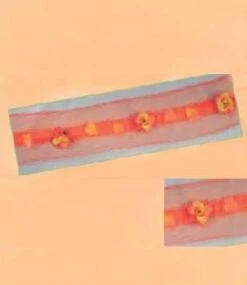 Organza Tischdecke Rosen - Farbe: Orange