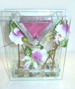 Jelly Kerze Im Glas Mit Dekoration Farbe Lila