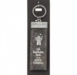 Depesche Glücksfilz Schlüsselanhänger Schutzengel Autofahren Grau
