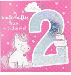 Depesche Geburtstagskarte 2.Geburtstag Mit Musik (Rosa)