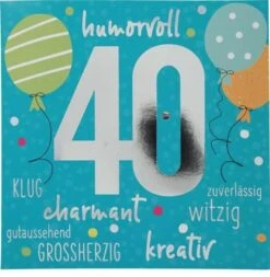 Depesche Geburtstagskarte 40.Geburtstag Mit Musik (Blau)