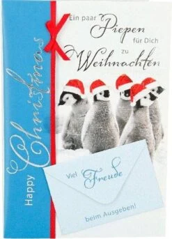 Depesche Weihnachtskarte Pinguin