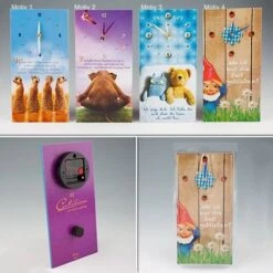 Depesche Cartolini Wanduhr - Verschiedene Designs