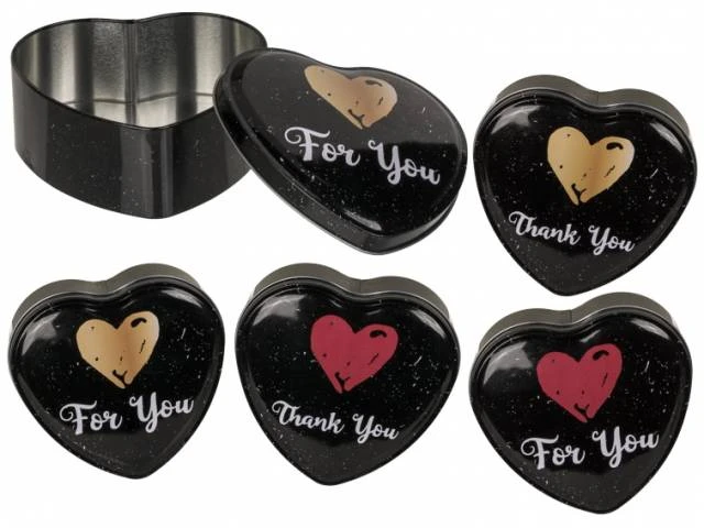 Out Of The Blue Metall Dose Herz Mit Spruch - Verschiedene 3 Out Of The Blue Metall Dose Herz Mit Spruch - Verschiedene