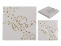 Out Of The Blue Papier Servietten Goldene Herzen