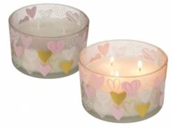 Out Of The Blue Duftkerze Rose Im Herzmotivglas