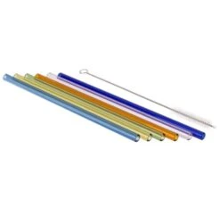 Out Of The Blue Glas Trinkhalme Farblich Inkl. Bürste -Geschenkladen go787603 glas trinkhalm 2 640x640