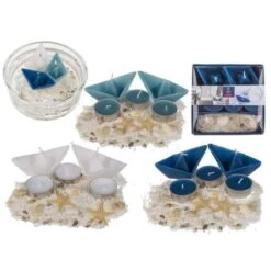 Out Of The Blue Maritimes Kerzenset Mit Dekoartikel