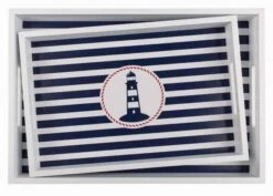 Out Of The Blue Holz Tablett Maritim Leuchtturm (2er Set) -Geschenkladen go830437 holztabet leuchtturm 3 640x640