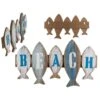 Out Of The Blue Holzschild Beach Mit Fischen -Geschenkladen go830463 holzschild beach 4 640x640