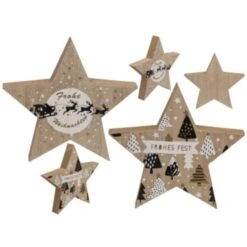 Out Of The Blue Holz Stern Frohe Weihnachten