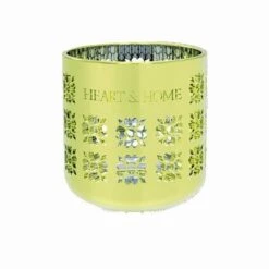 Heart And Home Teelichthalter Metallic Grün