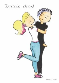 Happy&Odd Postkarte Drück Dich