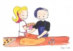 Happy&Odd Postkarte Plätzchenbacken