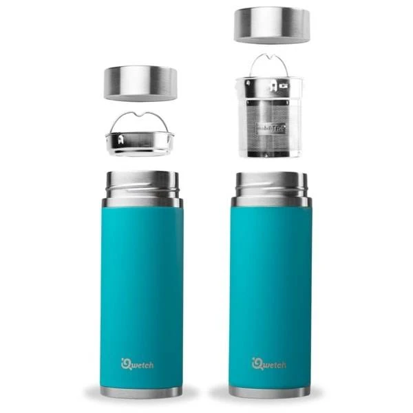 Qwetch Tea To Go Thermoflasche Türkis (400ml) 5 Qwetch Tea To Go Thermoflasche Türkis (400ml) – Bild 3