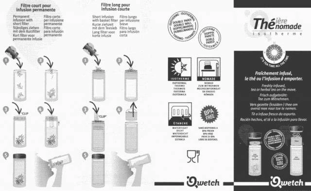 Qwetch Tea To Go Thermoflasche Türkis (400ml) 4 Qwetch Tea To Go Thermoflasche Türkis (400ml) – Bild 2