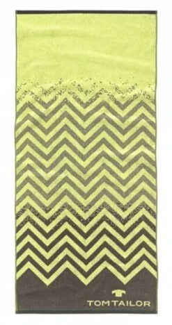Tom Tailor Badetuch Sport Zick-Zack Design Lime