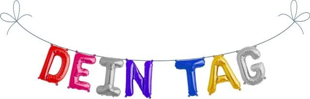 Metall Folien Ballon DEIN TAG (41cm) 3 Metall Folien Ballon DEIN TAG (41cm)