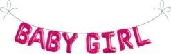 Metall Folien Ballon BABY GIRL - Rosa (41cm)-Copy