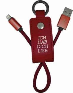 Yesbox USB Ladekabel Schlüsselanhänger Ich Hab Dich Lieb