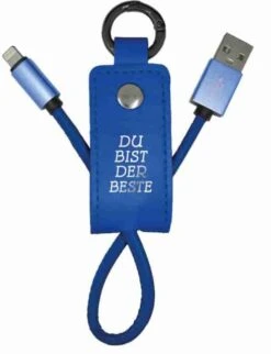 Yesbox USB Ladekabel Schlüsselanhänger Der Beste (Blau)